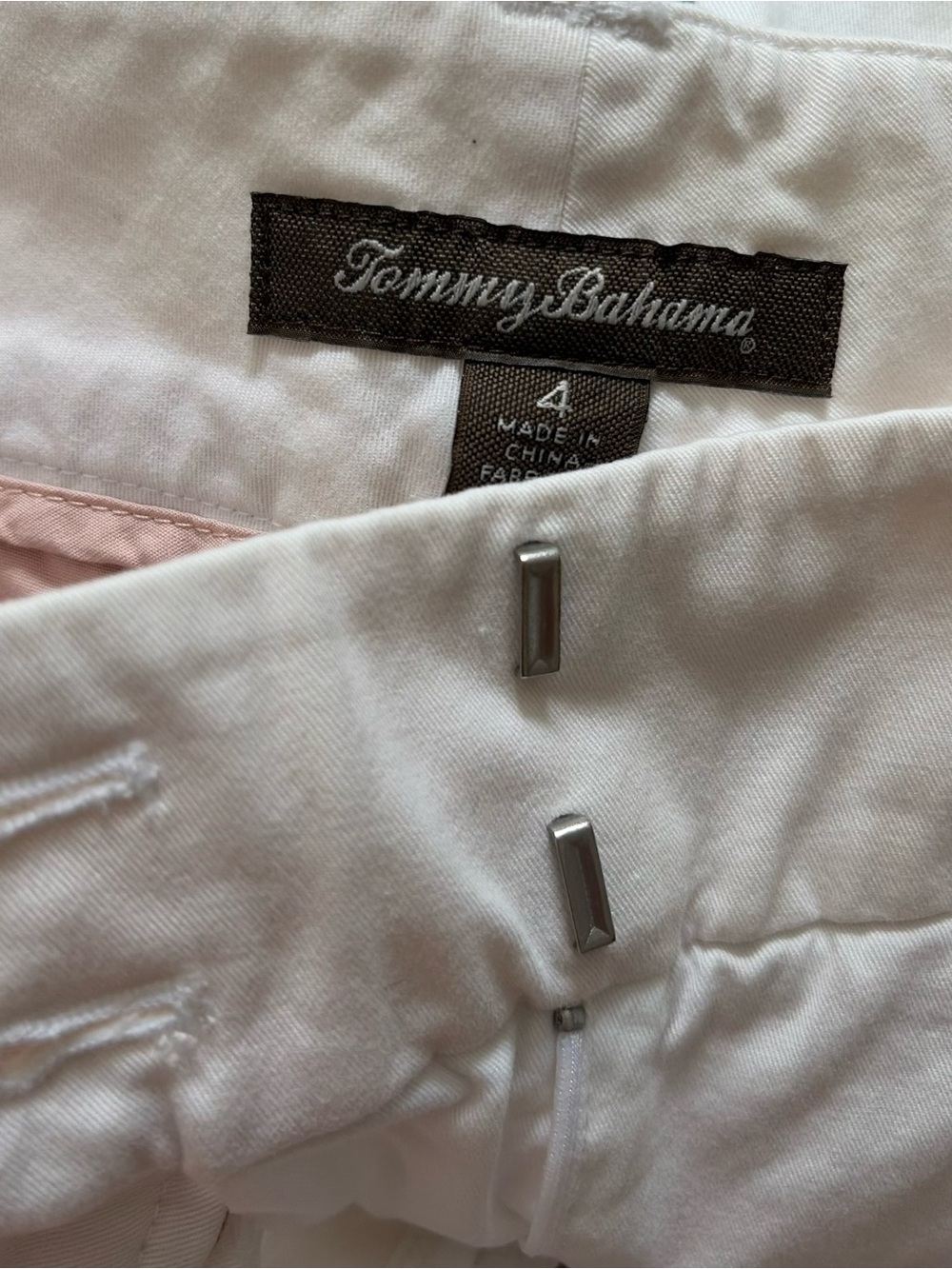 TOMMY BAHAMA Cropped Cream Women's Dress Pants (US 4) - Picture 3 of 4